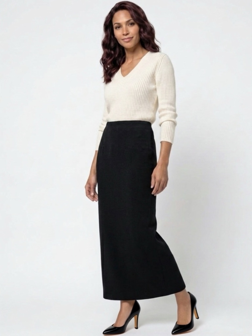 Women’s Classic Formal Black Maxi Skirt - MNG FALDA